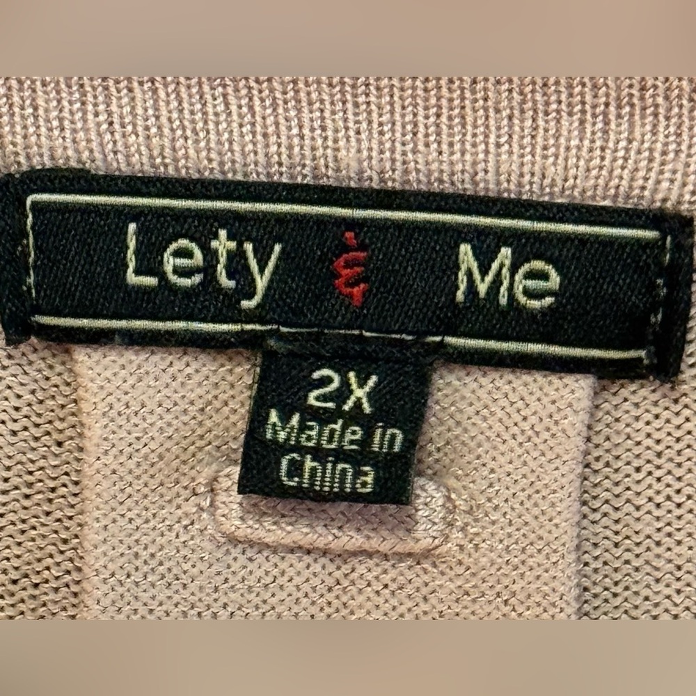 Lety & Me Blush Pink Open Front Cardigan 2X - Picture 3 of 5